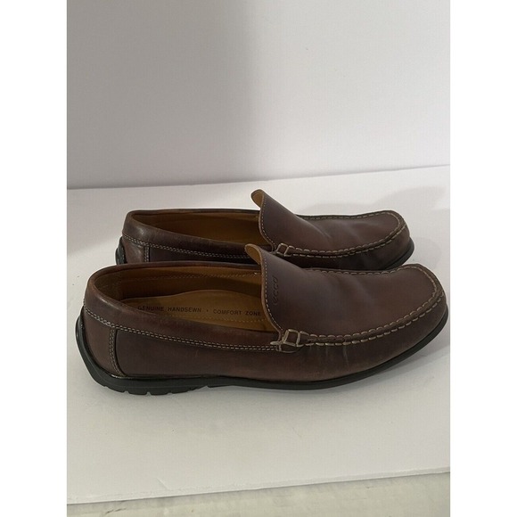 Ecco Men's Size 43 EU Brown Leather Driving Loafers Slip On 590 Shoes‎
